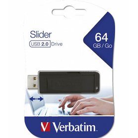 USB 2.0 disk 64GB Verbatim Store'n'Go Slider černý